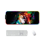 Bàn di chuột cao su chuyển nhiệt RGB phát sáng chống trượt F-01, 350x900x3mm, 350x900x4mm, 400x900x3mm, 400x900x4mm