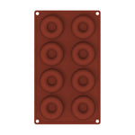 Dụng cụ nướng lò, khuôn bánh donut silicone, 8 khuôn nâu đều, 6 khuôn xanh đều, 6 khuôn tím đều, 6 khuôn xanh lá đều, 6 khuôn cam đều, 6 khuôn vàng đều, 6 khuôn đỏ đều