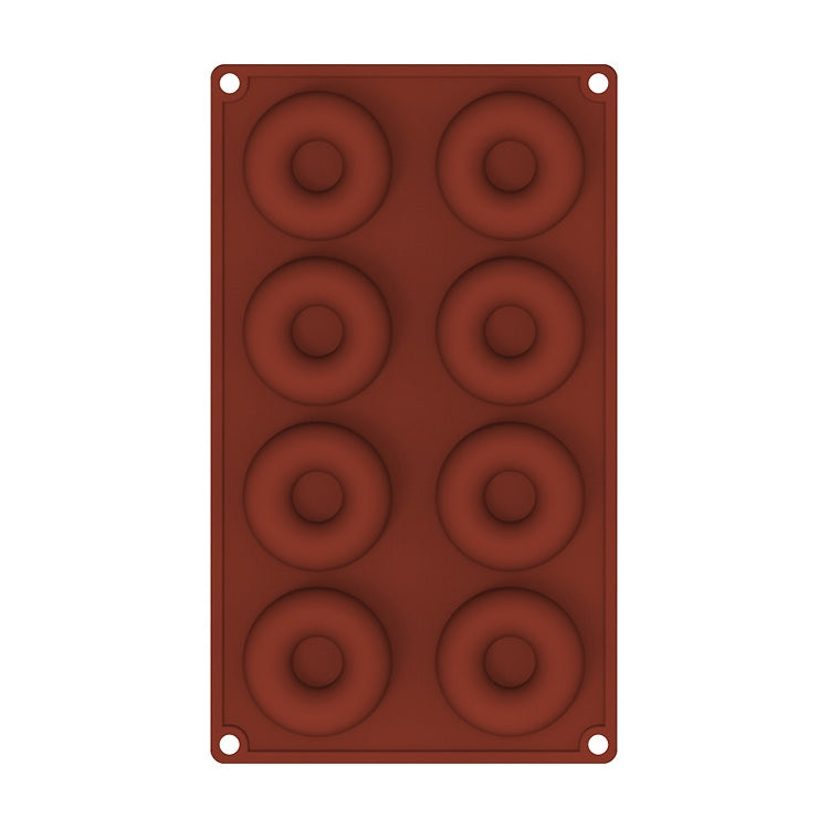 Dụng cụ nướng lò, khuôn bánh donut silicone, 8 khuôn nâu đều, 6 khuôn xanh đều, 6 khuôn tím đều, 6 khuôn xanh lá đều, 6 khuôn cam đều, 6 khuôn vàng đều, 6 khuôn đỏ đều