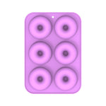 Dụng cụ nướng lò, khuôn bánh donut silicone, 8 khuôn nâu đều, 6 khuôn xanh đều, 6 khuôn tím đều, 6 khuôn xanh lá đều, 6 khuôn cam đều, 6 khuôn vàng đều, 6 khuôn đỏ đều