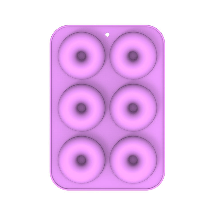 Dụng cụ nướng lò, khuôn bánh donut silicone, 8 khuôn nâu đều, 6 khuôn xanh đều, 6 khuôn tím đều, 6 khuôn xanh lá đều, 6 khuôn cam đều, 6 khuôn vàng đều, 6 khuôn đỏ đều