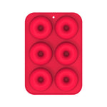 Dụng cụ nướng lò, khuôn bánh donut silicone, 8 khuôn nâu đều, 6 khuôn xanh đều, 6 khuôn tím đều, 6 khuôn xanh lá đều, 6 khuôn cam đều, 6 khuôn vàng đều, 6 khuôn đỏ đều
