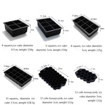 Khuôn đá silicone cho quầy bar whiskey, 6 ô vuông có nắp, 8 ô vuông có nắp, 4 ô sọ đầu lâu, 4 ô vuông có nắp, 37 ô tổ ong có nắp, 13 ô tổ ong có nắp, 15 ô vuông có nắp, phễu hình thỏ