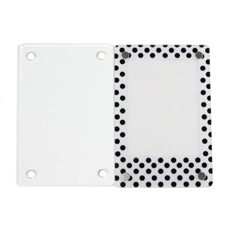 Khung ảnh acrylic 3 inch, nam châm dán tủ lạnh cho ảnh Polaroid, trong suốt 98%, điểm sóng, màu hồng, xanh dương