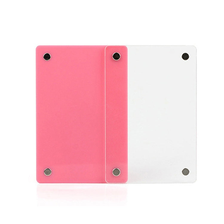 Khung ảnh acrylic 3 inch, nam châm dán tủ lạnh cho ảnh Polaroid, trong suốt 98%, điểm sóng, màu hồng, xanh dương