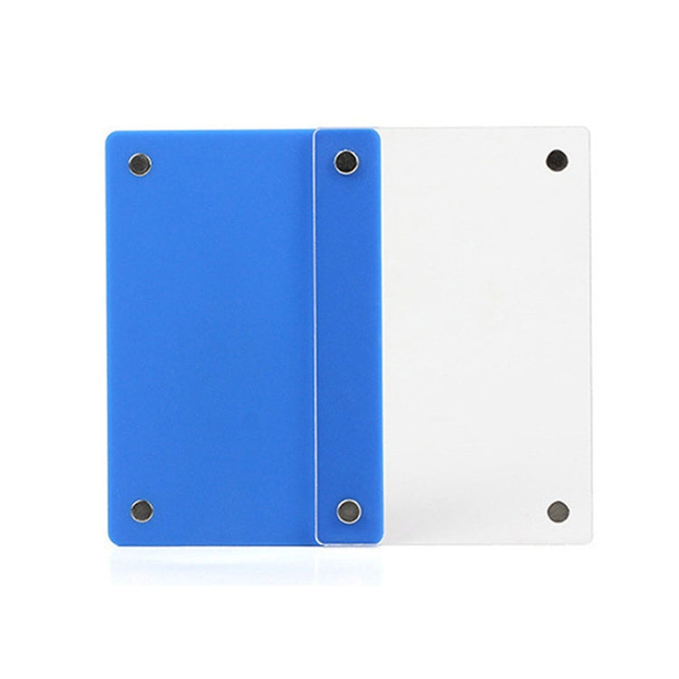Khung ảnh acrylic 3 inch, nam châm dán tủ lạnh cho ảnh Polaroid, trong suốt 98%, điểm sóng, màu hồng, xanh dương