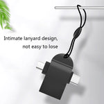 10 cái LI-09 USB 3.0 cái sang USB-C / Type-C + Micro USB đực đa chức năng OTG Adapter có dây đeo, màu đen, vàng, bạc, vàng hồng