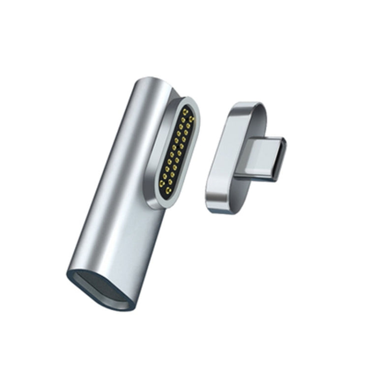 Bộ chuyển đổi nam châm USB-C / Type-C 20 Pin góc hỗ trợ sạc và truyền video 4K, màu bạc, xám, đen