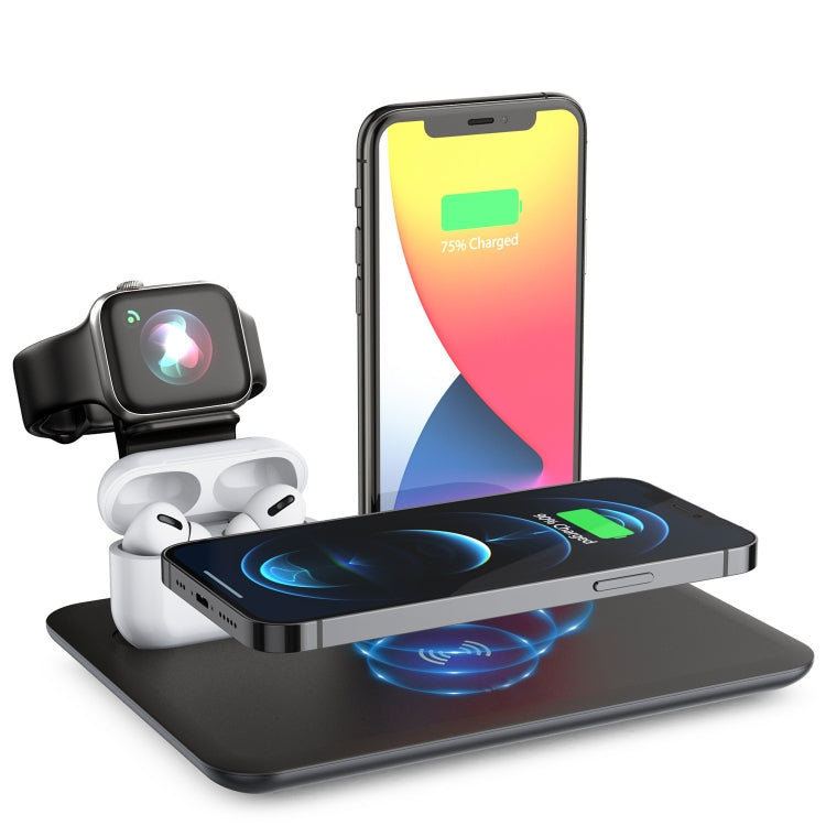 Đế sạc không dây 4 trong 1 HQ-UD17, giá đỡ điện thoại cho iPhone, iWatch, AirPods và các điện thoại Android khác, HQ-UD17