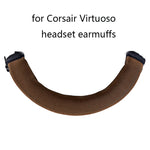 2 miếng bảo vệ băng đầu cho Corsair Virtuoso RGB, màu đen, nâu, xám