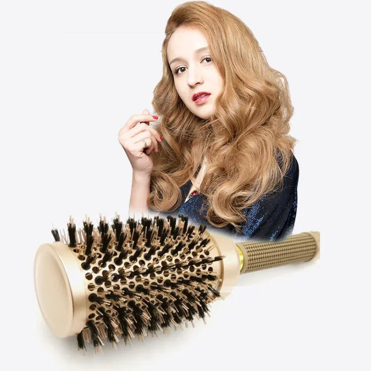 Lược lô sứ chịu nhiệt cao lông nylon hình trụ uốn tóc, 25, 32, 45, 53