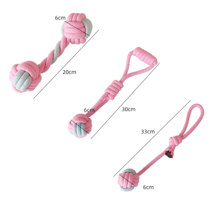 Dây thừng bông Đồ chơi làm sạch răng molar cho chó Dây thừng bông dệt màu kẹo, Dây thừng bông quả đơn, Quả đơn, Quả đôi, Quả kéo tay, Quả tay, Bộ 5 quả tạ, Bộ 3 cái bánh donut, Xương, Que ngô, 7 que ngô có tay cầm