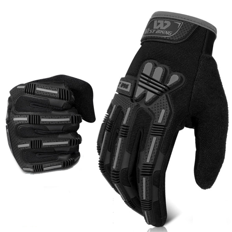 Găng tay đi xe WEST BIKING YP0211208 dài ngón chống trượt cảm ứng, M, L, XL