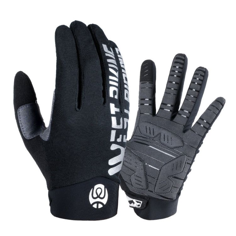Găng tay thể thao đi xe đạp WEST BIKING YP0211214 dài ngón giảm sốc chống trượt cảm ứng, M, L, XL