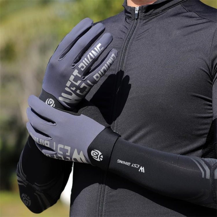 Găng tay thể thao đi xe đạp WEST BIKING YP0211214 dài ngón giảm sốc chống trượt cảm ứng, M, L, XL