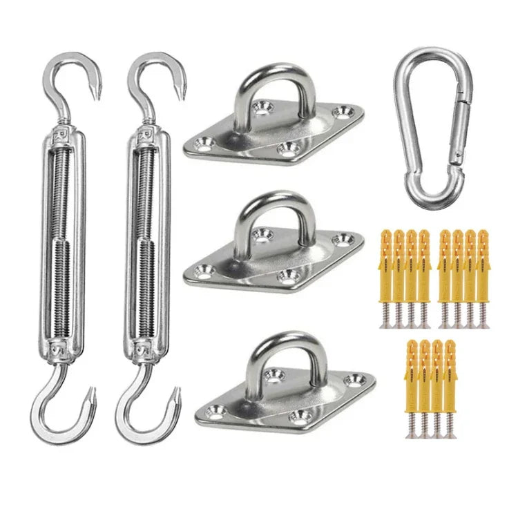 Phụ Kiện Thép Không Gỉ 304 Mái Che Ngoài Trời Vít Giỏ Hoa Khóa Cửa Kim Cương, 18 Món / Bộ M5