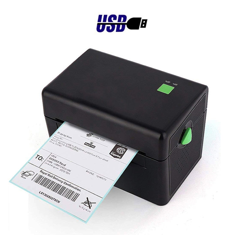 Máy in nhãn XP-108B 4 inch 108mm, máy in mã vạch nhiệt, máy in nhãn vận chuyển UPS DHL USPS DPD POCHTA, cắm EU, USB, phiên bản USB + Bluetooth