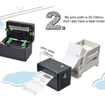 Máy in nhãn XP-108B 4 inch 108mm, máy in mã vạch nhiệt, máy in nhãn vận chuyển UPS DHL USPS DPD POCHTA, cắm EU, USB, phiên bản USB + Bluetooth