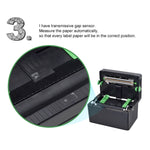 Máy in nhãn XP-108B 4 inch 108mm, máy in mã vạch nhiệt, máy in nhãn vận chuyển UPS DHL USPS DPD POCHTA, cắm EU, USB, phiên bản USB + Bluetooth