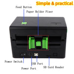 Máy in nhãn XP-108B 4 inch 108mm, máy in mã vạch nhiệt, máy in nhãn vận chuyển UPS DHL USPS DPD POCHTA, cắm EU, USB, phiên bản USB + Bluetooth