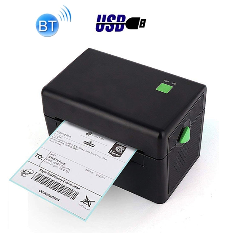 Máy in nhãn XP-108B 4 inch 108mm, máy in mã vạch nhiệt, máy in nhãn vận chuyển UPS DHL USPS DPD POCHTA, cắm EU, USB, phiên bản USB + Bluetooth