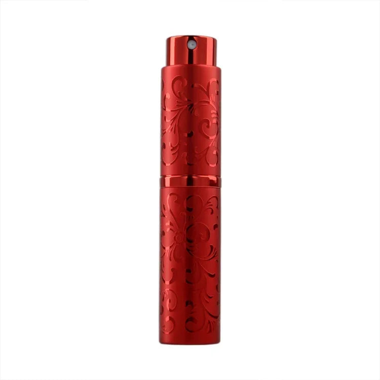 Bộ 2 chai nước hoa xoay khắc nổi, chai kim loại xịt cồn tiệt trùng, dung tích 10ml