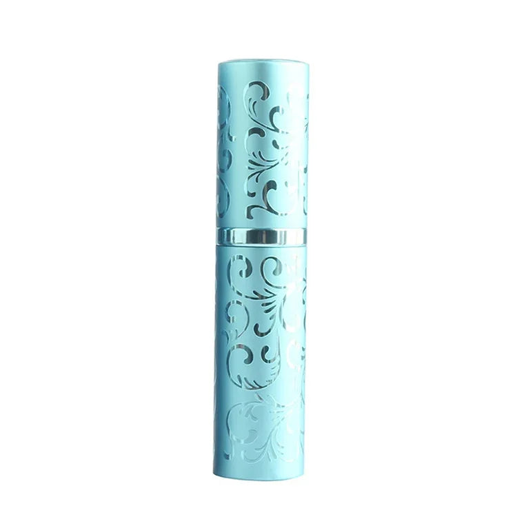 Bộ 2 chai nước hoa xoay khắc nổi, chai kim loại xịt cồn tiệt trùng, dung tích 10ml