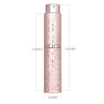 Bộ 2 chai nước hoa xoay khắc nổi, chai kim loại xịt cồn tiệt trùng, dung tích 10ml