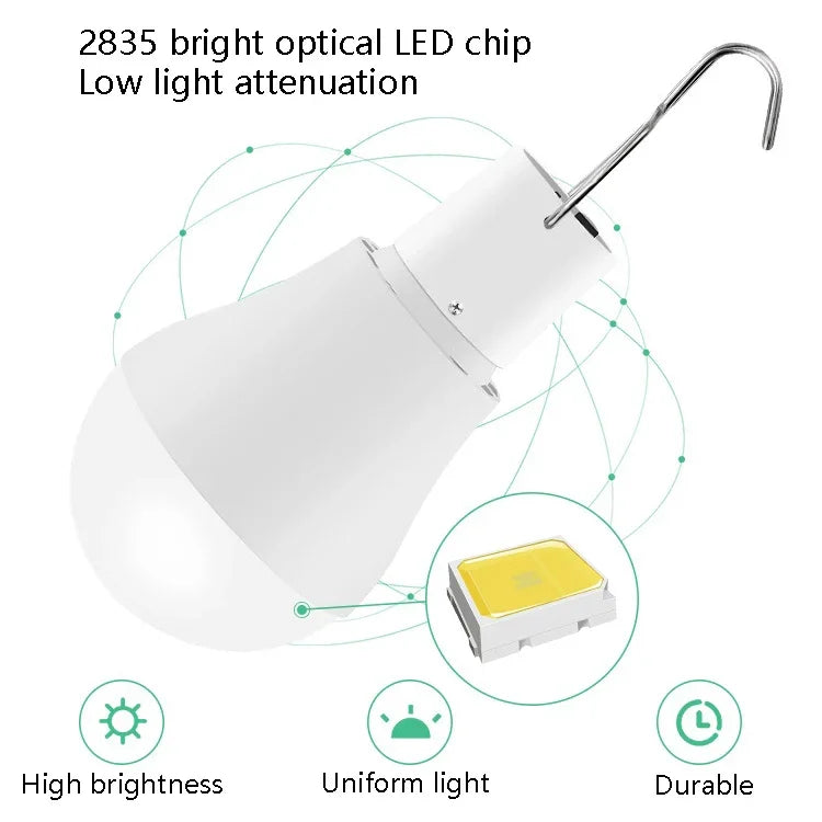 Bóng Đèn LED Năng Lượng Mặt Trời USB Di Động Đèn Khẩn Cấp Ngoài Trời Đèn Chiếu Sáng Cắm Trại