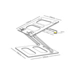 Oatsbasf Z08 Metal Notebook Support Adjustable Desktop Increase Notebook Stand, Silver, Gray