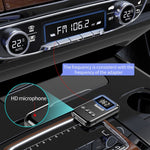 Bộ thu phát Bluetooth 5.0 2 trong 1 cho máy tính, loa, xe hơi FM, màu đen