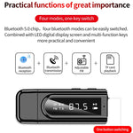 Bộ chuyển đổi Bluetooth 5.0 USB cho xe hơi Bộ thu FM + AUX Âm thanh đầu ra kép Bộ phát stereo, K9 Đen