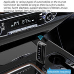 Bộ chuyển đổi Bluetooth 5.0 USB cho xe hơi Bộ thu FM + AUX Âm thanh đầu ra kép Bộ phát stereo, K9 Đen