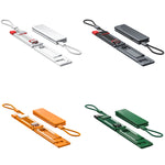 Cáp Sạc Đa Năng Di Động Oatsbasf 03083 Micro USB + USB-C / Type-C + 8 Pin 3 Trong 1, Màu Trắng, Xám, Cam, Xanh Lá
