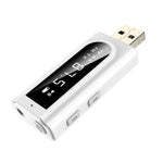 Bộ chuyển đổi Bluetooth 5.0 USB cho xe hơi Bộ thu FM + AUX Âm thanh đầu ra kép Bộ phát stereo, K9 Trắng