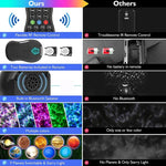 DQ-M3 Đèn Bầu Trời Sao Quay LED Bluetooth Nhạc Máy Chiếu Hành Tinh Đại Dương Hỗ Trợ Thẻ TF, Kiểu:, USB + Bluetooth, Pin + Bluetooth