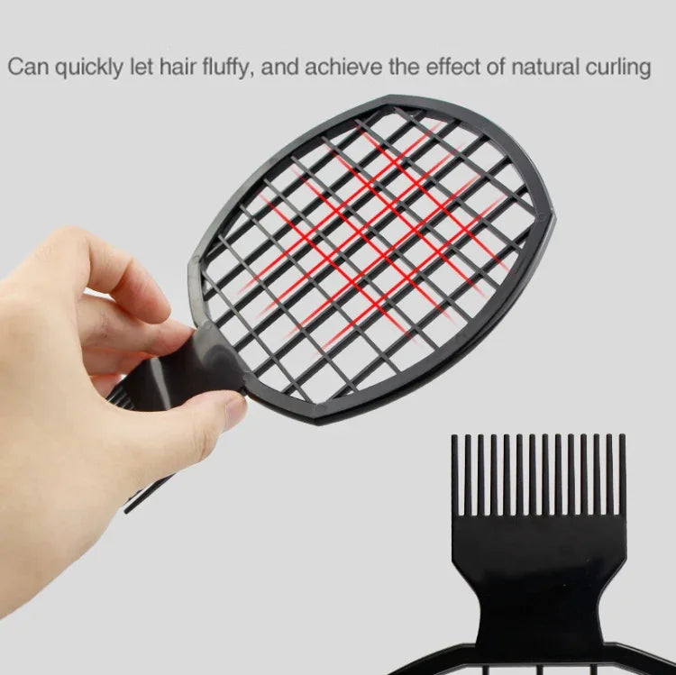 Lược tóc xoăn nam tóc bím bẩn Afro, NO8-1 đen, NO8-2 đỏ, NO8-3 hồng, NO8-4 xanh dương
