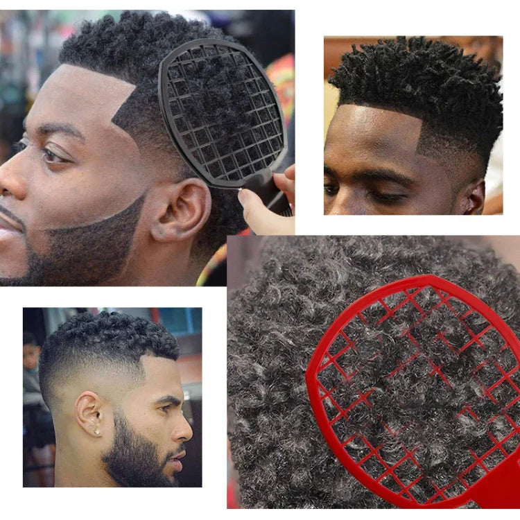 Lược tóc xoăn nam tóc bím bẩn Afro, NO8-1 đen, NO8-2 đỏ, NO8-3 hồng, NO8-4 xanh dương