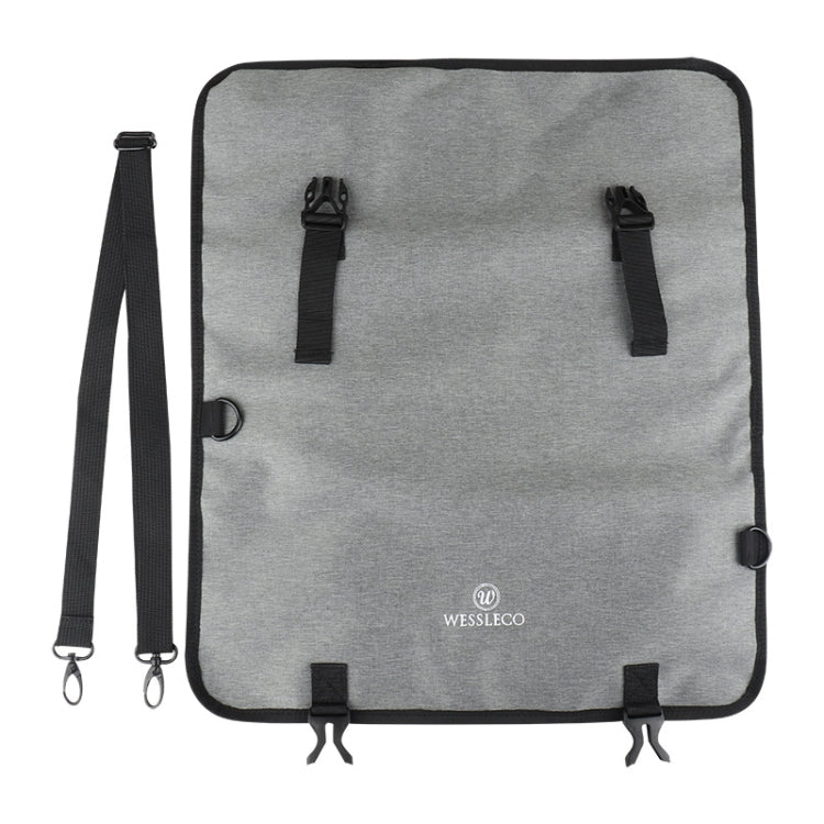 Túi đựng dụng cụ dao đầu bếp WESSLECO bằng vải Oxford, túi đựng dao màu xám WESSLECO