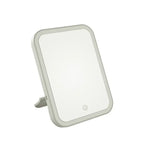 Bộ 2 gương trang điểm LED có đèn chiếu sáng, gương bàn trang điểm ký túc xá, gương gập di động nhỏ cho nữ, kiểu dáng: đèn đơn sắc sạc (trắng), đèn đơn sắc sạc (hồng), đèn đơn sắc cắm điện (trắng)