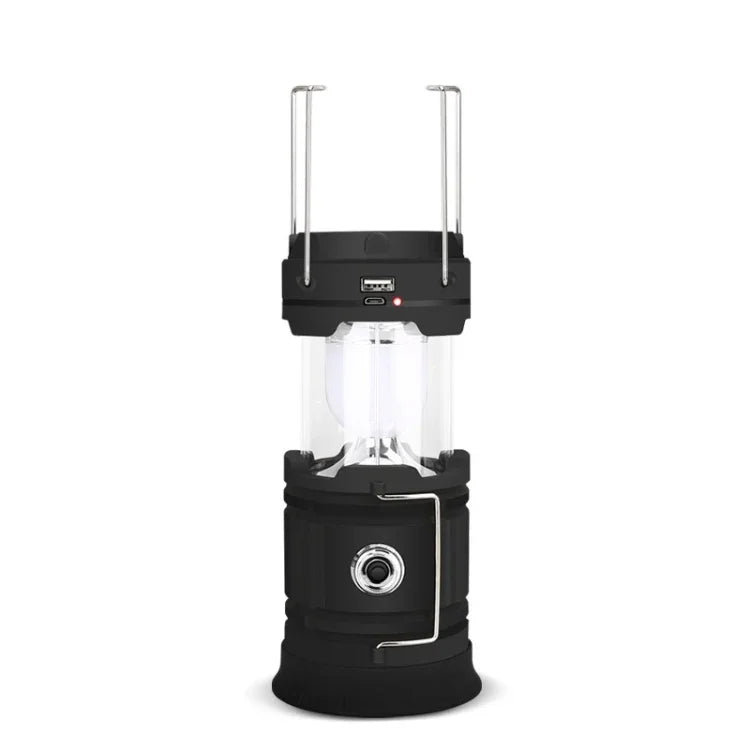 5803 Đèn Cắm Trại Năng Lượng Mặt Trời Đèn LED Khẩn Cấp Di Động Hỗ Trợ Cổng USB, Năng Lượng Mặt Trời + USB