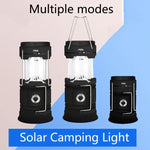 5803 Đèn Cắm Trại Năng Lượng Mặt Trời Đèn LED Khẩn Cấp Di Động Hỗ Trợ Cổng USB, Năng Lượng Mặt Trời + USB