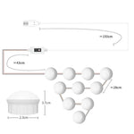 Đèn Gương Trang Điểm LED Đèn Chiếu Sáng Làm Đẹp Cảm Ứng Quét Tay Đèn Trước Gương, 2 Bóng, 6 Bóng, 10 Bóng, 14 Bóng