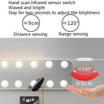 Đèn Trang Điểm LED Đèn Trước Gương Làm Đẹp Đèn Chiếu Sáng Cảm Ứng Quét Tay, 2 Bóng, 6 Bóng, 10 Bóng, 14 Bóng