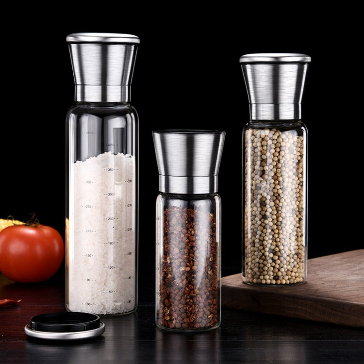 Máy xay muối biển và tiêu bằng thép không gỉ 304, máy xay tiêu và cà phê thủ công dung tích 450ml