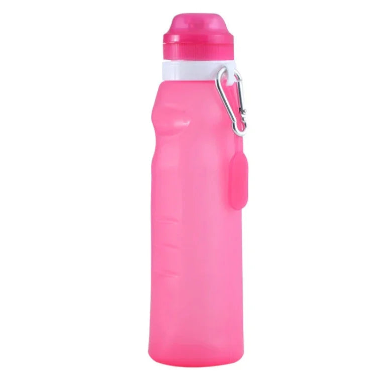 Cốc Gấp Silicone 600ml XC-282 Dùng Cho Cắm Trại Đạp Xe Thể Thao, Màu Trắng, Hồng, Xanh Dương, Màu Bưởi