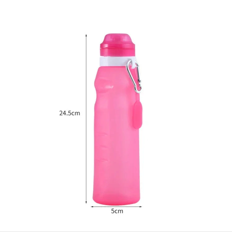 Cốc Gấp Silicone 600ml XC-282 Dùng Cho Cắm Trại Đạp Xe Thể Thao, Màu Trắng, Hồng, Xanh Dương, Màu Bưởi
