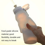 Cốc Gấp Silicone 600ml XC-282 Dùng Cho Cắm Trại Đạp Xe Thể Thao, Màu Trắng, Hồng, Xanh Dương, Màu Bưởi