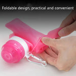 Cốc Gấp Silicone 600ml XC-282 Dùng Cho Cắm Trại Đạp Xe Thể Thao, Màu Trắng, Hồng, Xanh Dương, Màu Bưởi