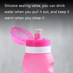 Cốc Gấp Silicone 600ml XC-282 Dùng Cho Cắm Trại Đạp Xe Thể Thao, Màu Trắng, Hồng, Xanh Dương, Màu Bưởi